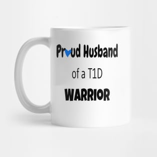 Copy of Proud Husband Black Text Blue Heart Mug